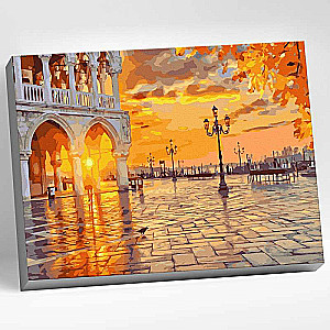 Glezna pēc numuriem 40x50 VENECIJA. SAN MARCO LAUKUMS 27 krāsas