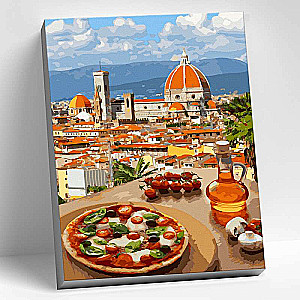 Glezna pēc numuriem 40x50 FLORENCE. SKATS UZ SANTA-MARIJU-DEL-FJORE 31 krāsa