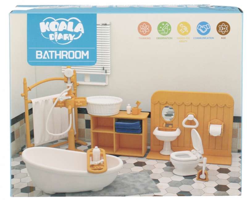 Комплект мебели для ванной комнаты с аксессуарами KOALA DIARY 21x16x6
