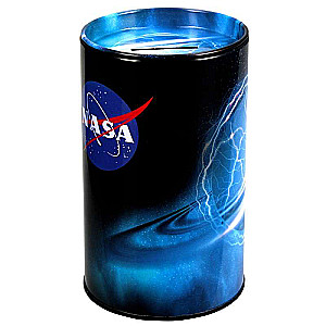 NASA apaļa, metāla krājkasīte