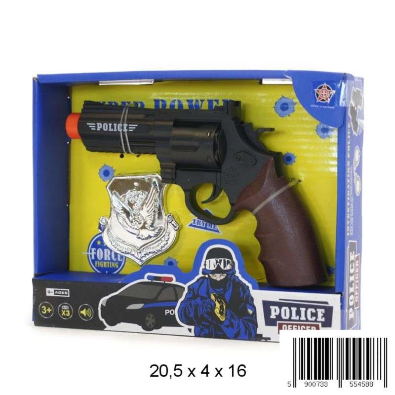 Игрушка - пистолет со значком Police officer