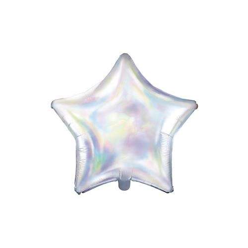 Фольгированный шар звезда, 48см серебро