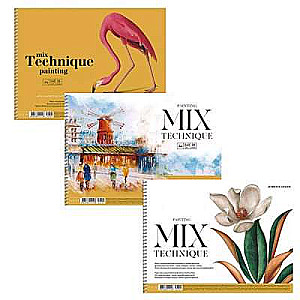 Zīmēšanas albums A4 uz spirāles Mix Technique Painting, 20 lapas