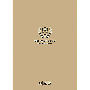 Bloknot A5, 50 lapas rūtiņā University, assorti