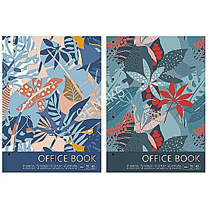 A4 spirālveida piezīmju grāmata, 80 lapas rūtiņās Office Book, assorti