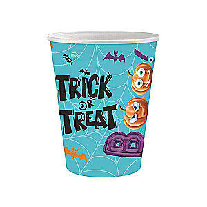 Papīra krūzītes Boo Halloween, 250 ml, 6 gab.