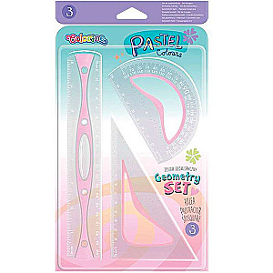Ģeometriskais komplekts COLORINO Pastel 20cm 3 elementi