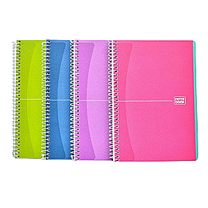 Klade A5, 80 lapas rūtiņu ar spirāli Notebook, assorti