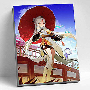 Glezna pēc numuriem 30x40 Genshin NIN GUAN 28 krāsas