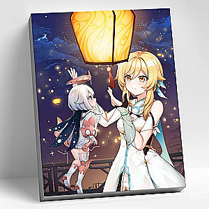 Glezna pēc numuriem 30x40 Genshin LUMIN 22 krāsas