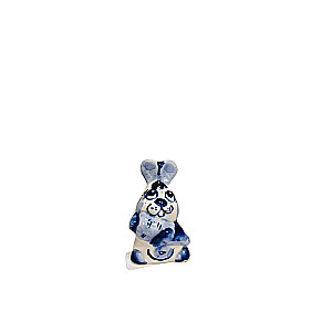 Porcelāna figūriņa - Zaķis ar burkānu 4.5cm