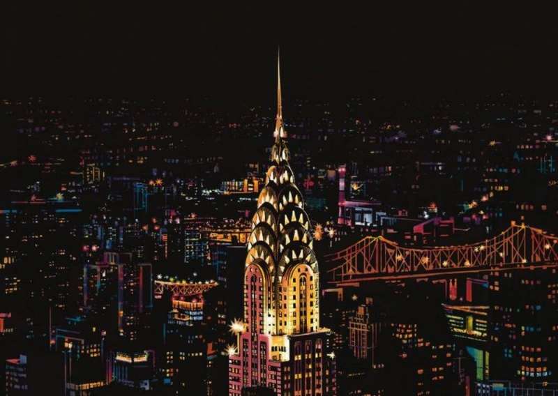 Skratch-attēls New York krāsains