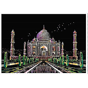 Skratch-attēls Taj Mahal krāsains