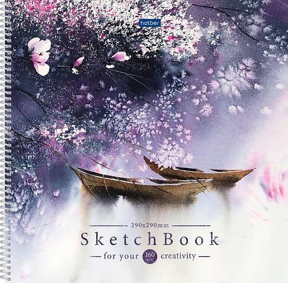 Premium Тетрадь SketchBook 32л А3ф 290х290мм 160г/кв.м Цветение сакуры