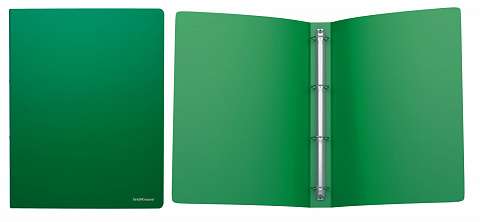 Папка на 4 кольцах пластиковая ErichKrause® Classic, 35мм, A4, зеленый