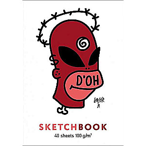 Premium Bloknotu SketchBook 40l A5f bez līnijas 100g/m² Lāzers Bi