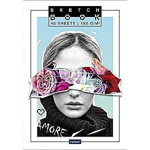 Premium Bloknotu SketchBook 40l A5f bez līnijas 100g/m² Journal_№1