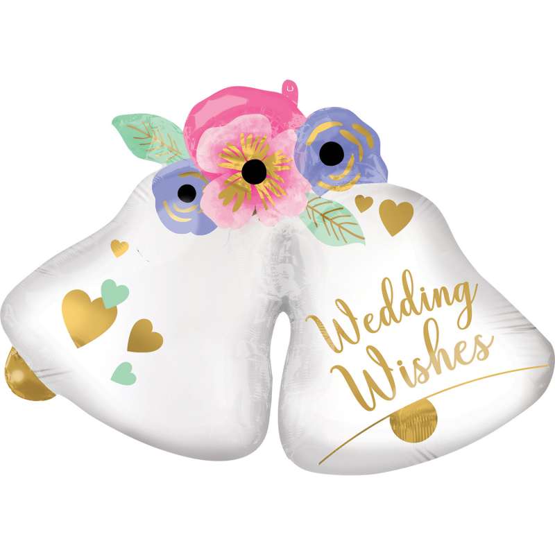 Folijas balons Wedding Bells, 83cm