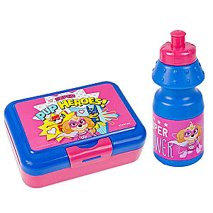 Komplekts: ūdens pudele 350 ml + pusdienu kaste 16X12,5X5,5 cm PAW PATROL