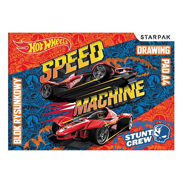 Zīmēšanas albums STARPAK A4/20l. HOT WHEELS