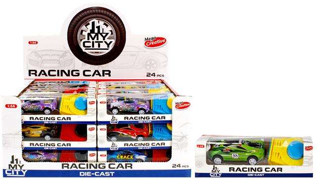 Metāla vieglais auto ar palaišanas iekārtu 13cm RACING CAR