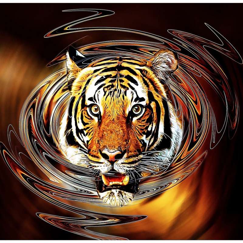 Almazna mozaīka - SPĒCĪGAIS TIGRIS