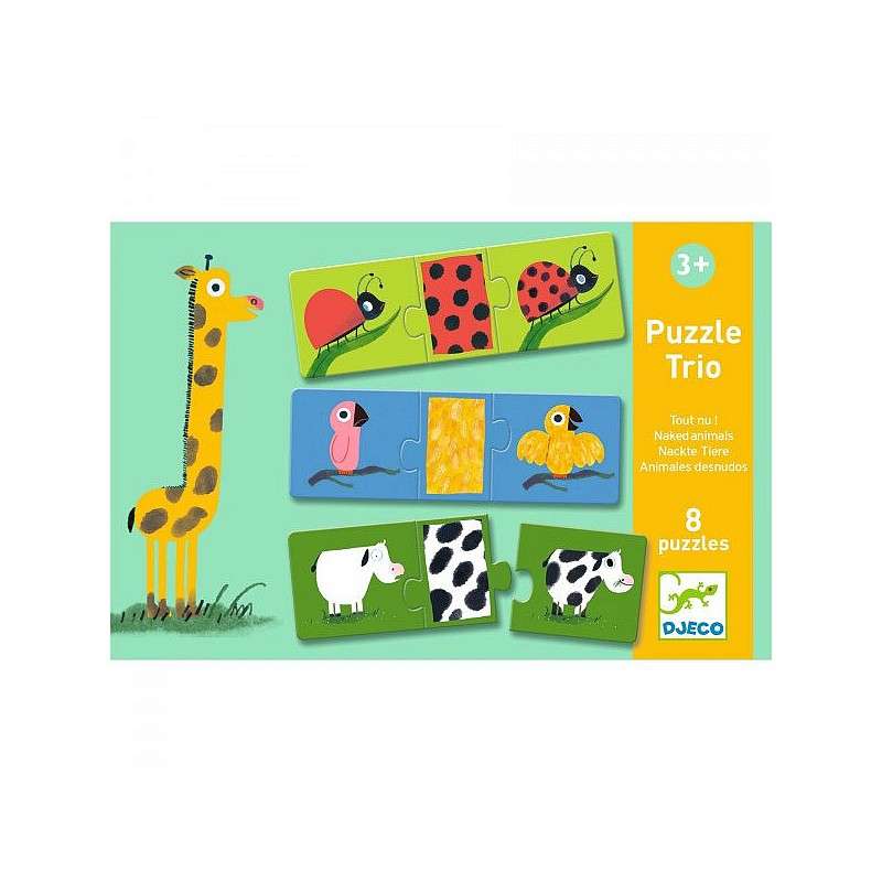 Puzzle Trio - Kaili dzīvnieki, 24 gab.