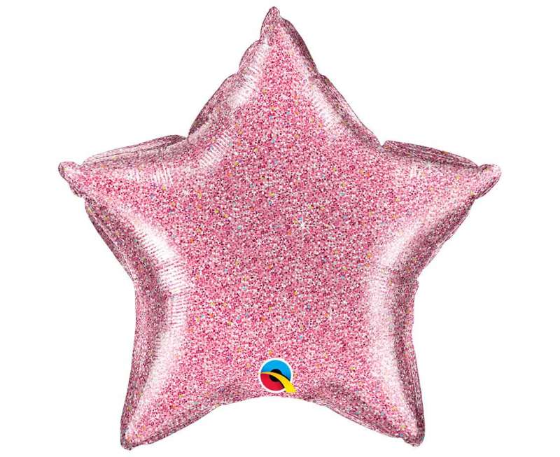 Фольгированный шар 20/51см Glittergraphic Pink QL STR