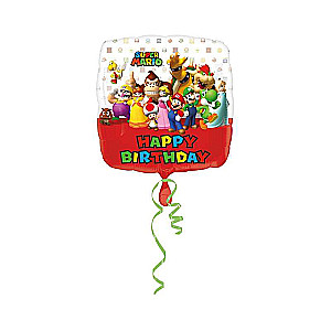 Folijas balons 18/43cm Priecīgu dzimšanas dienu