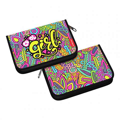 Pildspalvu maciņš-grāmata bez piederumiem ErichKrause® 135x205x30mm Cool Girl