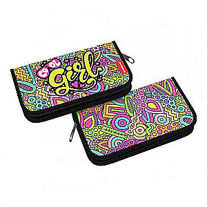 Pildspalvu maciņš grāmatas formā bez piederumiem ErichKrause® 110x205x25mm Cool Girl