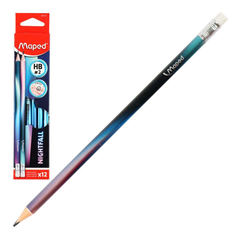 Zīmulis ar dzēšgumiju MAPED Nightfall HB