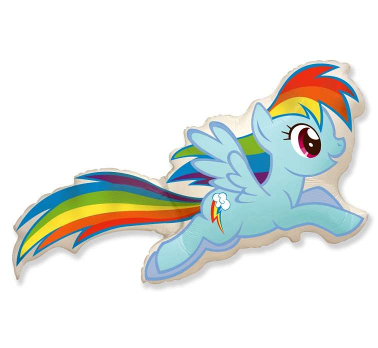 Фольгированный шар 24 Ponies Rainbow