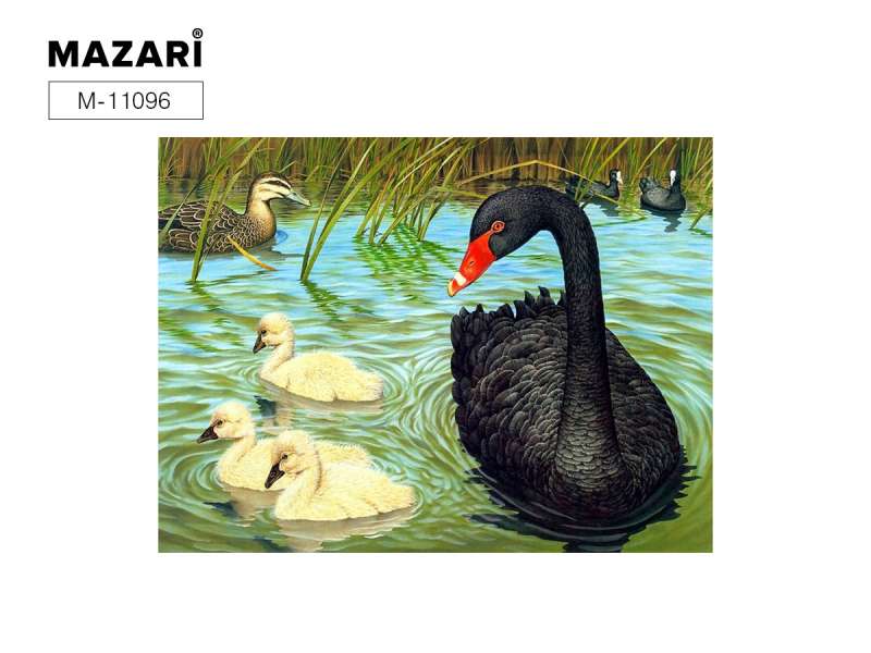 Glezna krāsošanai pēc numuriem uz koka 30*40 cm MELNAIS PĒRLE