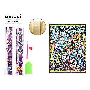 Bloks ar ornamentu uz vāka daļējai kristālu izlikšanai 14,5 x 20 cm, 56l.,