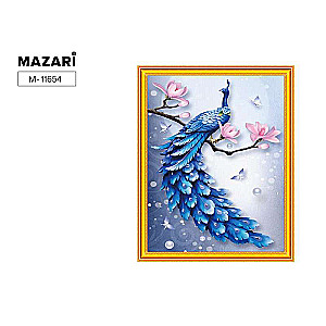 Glezna 2 in 1: dimanta mozaīka un krāsošana pēc numuriem 40x50 cm ZILĀ PUTNS