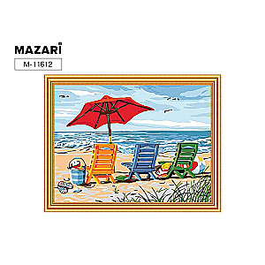 Glezna 2 vienā: dimanta mozaīka un krāsošana pēc numuriem 30x40 cm PLUDMALE