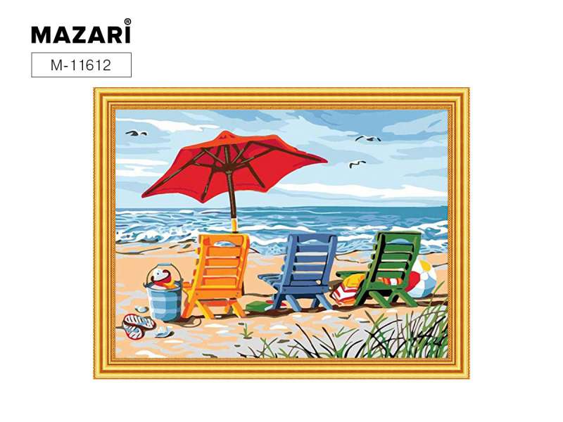 Glezna 2 vienā: dimanta mozaīka un krāsošana pēc numuriem 30x40 cm PLUDMALE