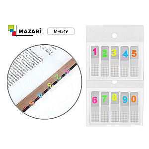 Grāmatu atzīmju komplekts ar līmējošu malu, 5 bloki 44x12 mm pa 20 lapām