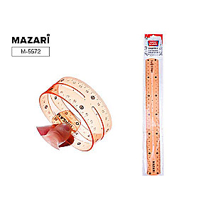 Plastmasas lineāls, 30 cm, elastīgs