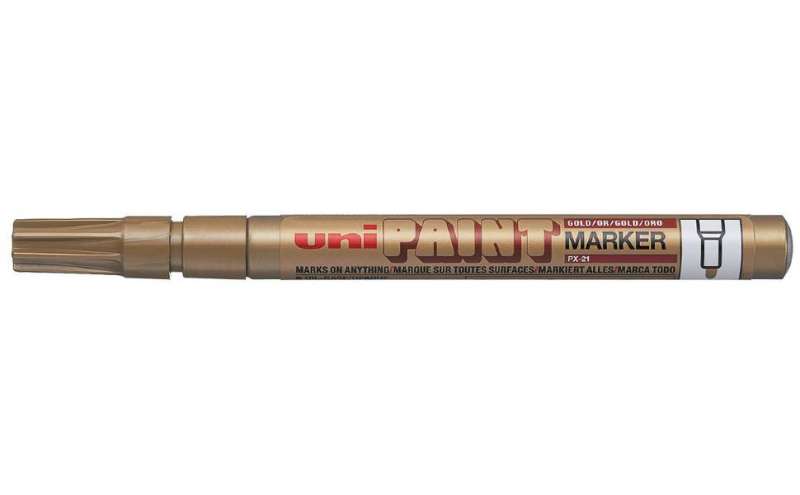 Перманентный маркер UNI PAINT PX-21 1.2мм золотой