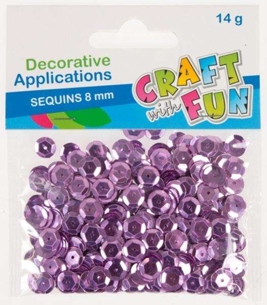 Dekors-konfetti 8mm Fliteri metaliski, violeti