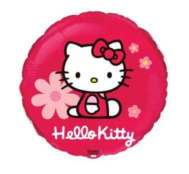 Folijas balons 18/46cm apaļš FX Hello Kitty rozā