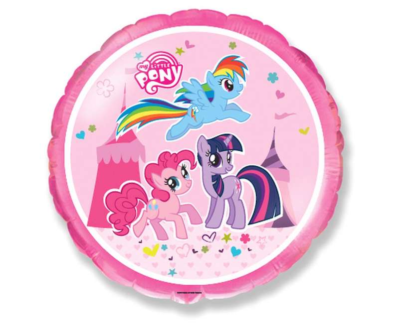 Folijas balons 18/46cm apaļš FX Little Pony