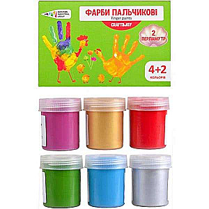 Pirkstu krāsas 4 + 2 krāsas, 240 ml
