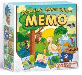 Bērnu koka Memo - Putni 24 gab.