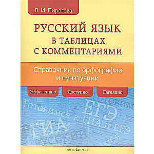 Krievu valoda tabulās ar komentāriem (ortogrāfijas un interpunkcijas rokasgrāmata)
