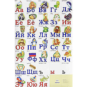 Plakāts - Sagriežamā krievu alfabēta. Vizuālais palīgmateriāls