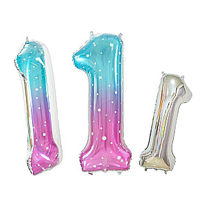 Folijas balons Digit 1, Kosmoss, 78 cm