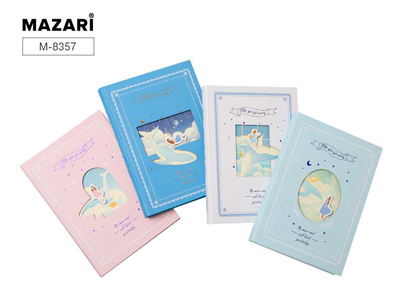 Bloknotu GIRL AND WHALE 12,8 x 18,6 cm, 112 lapas